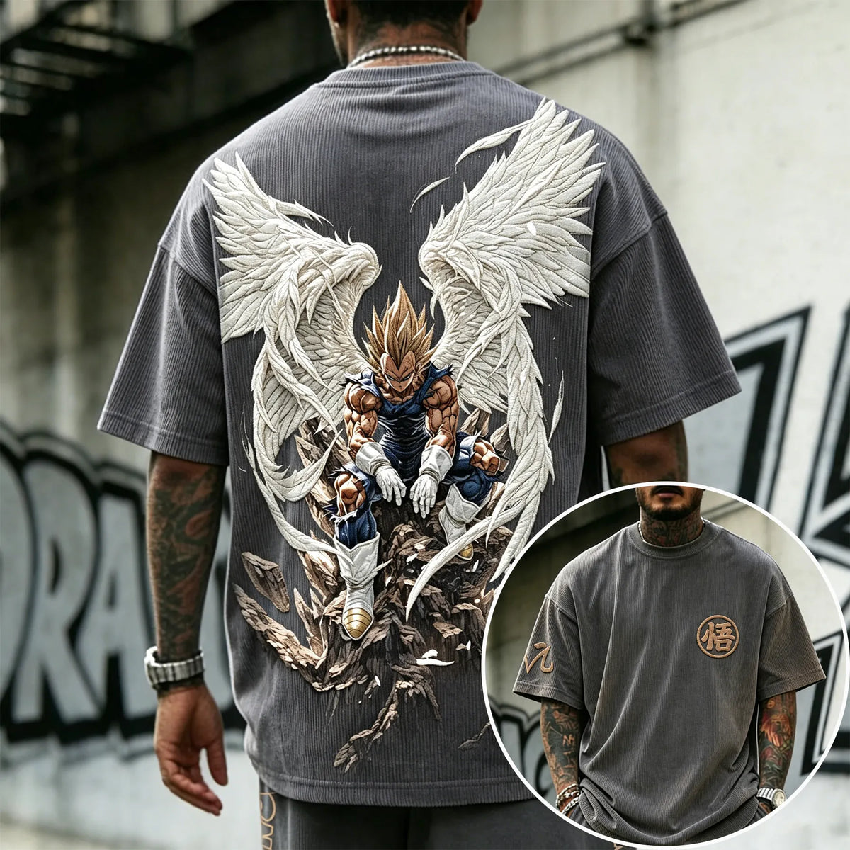 Dragon Ball Unisex Anime Inspired Vintage Corduroy T-Shirt
