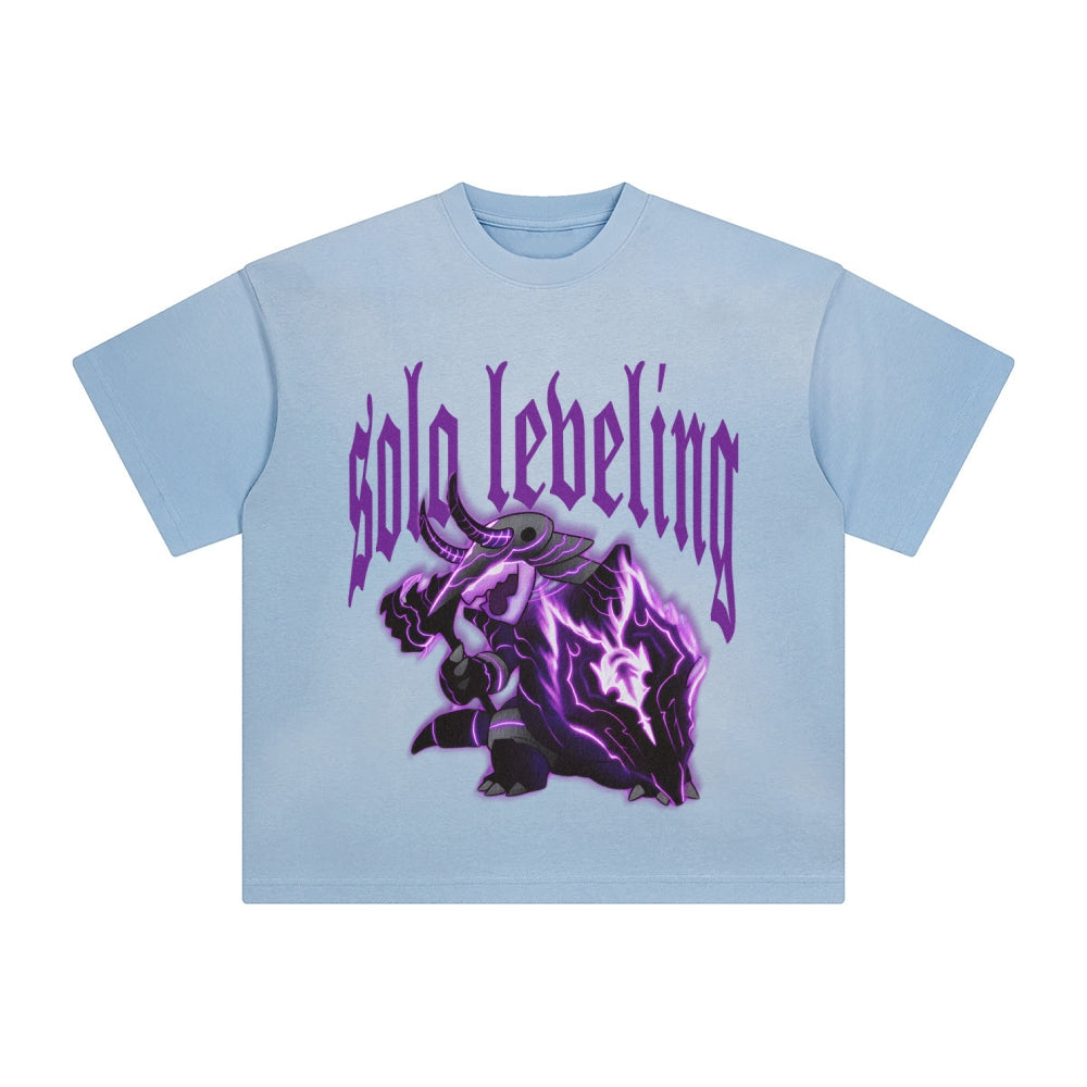 SL-Unisex Anime Inspired Washed  Vintage T-Shirt