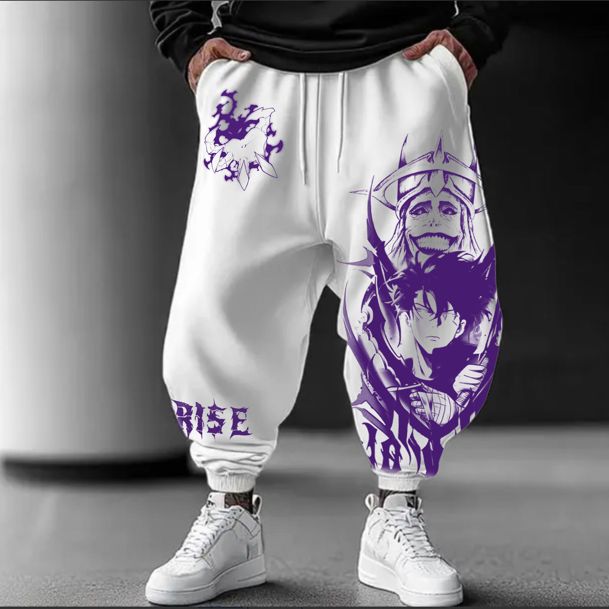 SL-Oversized Loose Anime  Regular Athletic Pants