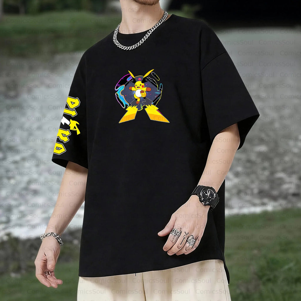 PKM-Unisex Anime Inspired Vintage T-Shirt