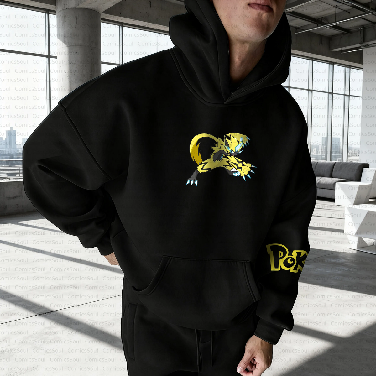 PKM-Unisex Anime Inspired Vintage Plush Hoodie