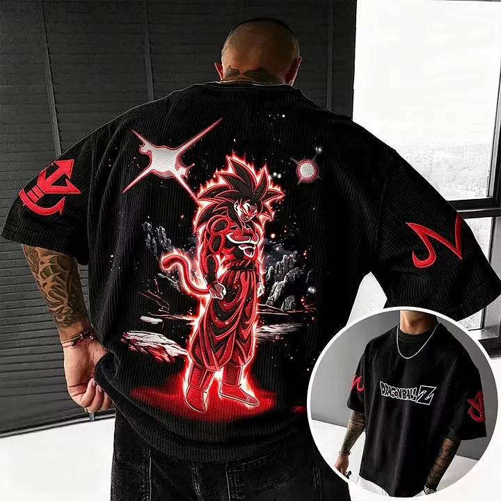 Dragon Ball Unisex Anime Inspired Vintage Corduroy T-Shirt