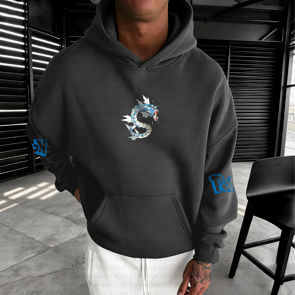 PKM-Unisex Anime Inspired Vintage Plush Hoodie