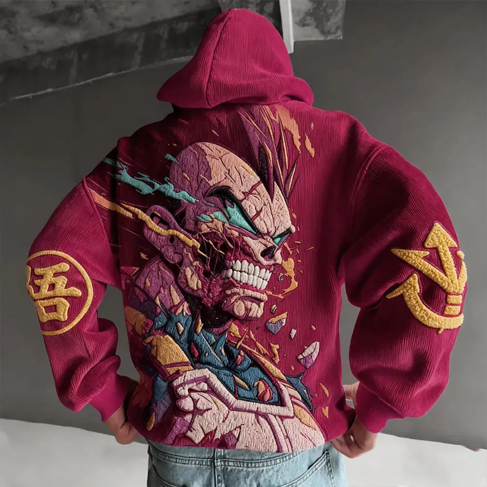 Dragon Ball Color Blocked Plush Hoodie