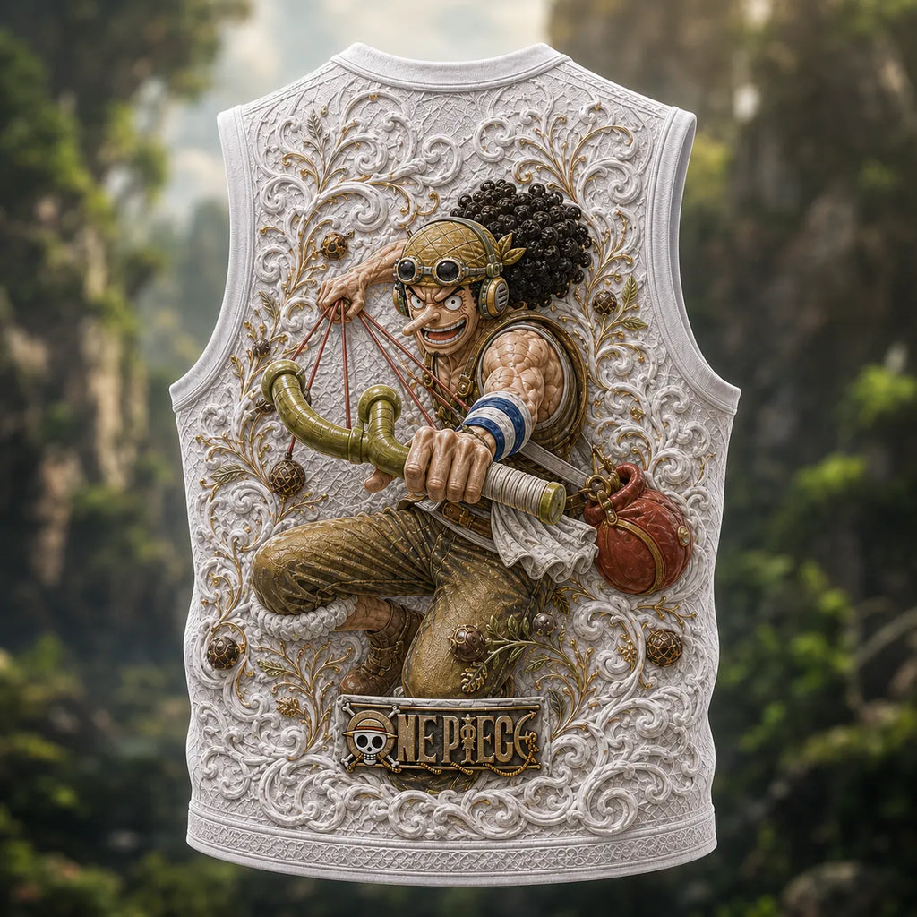 One Piece Pirate Crew Graphic Crew-Neck Tank Top