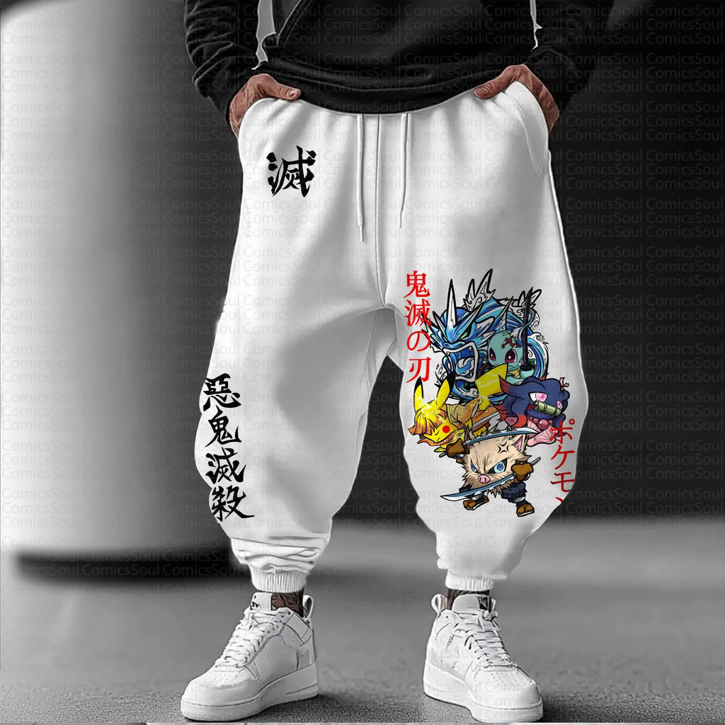 PKM-Unisex Anime Inspired Vintage Pants
