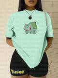 PKM-"Bulbasaur" Anime Inspired Vintage Embroidered T-Shirt
