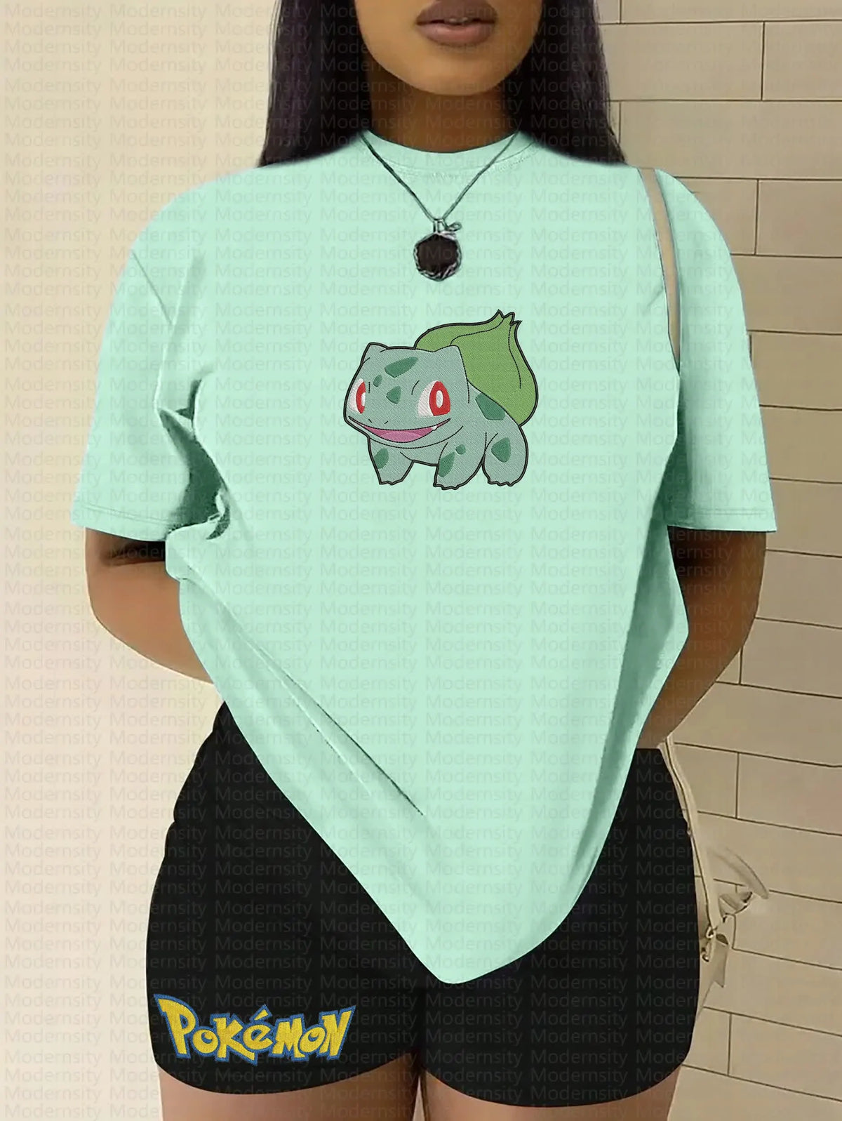 PKM-"Bulbasaur" Anime Inspired Vintage Embroidered T-Shirt