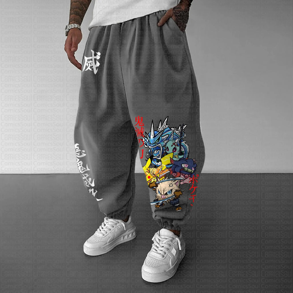 PKM-Unisex Anime Inspired Vintage Pants