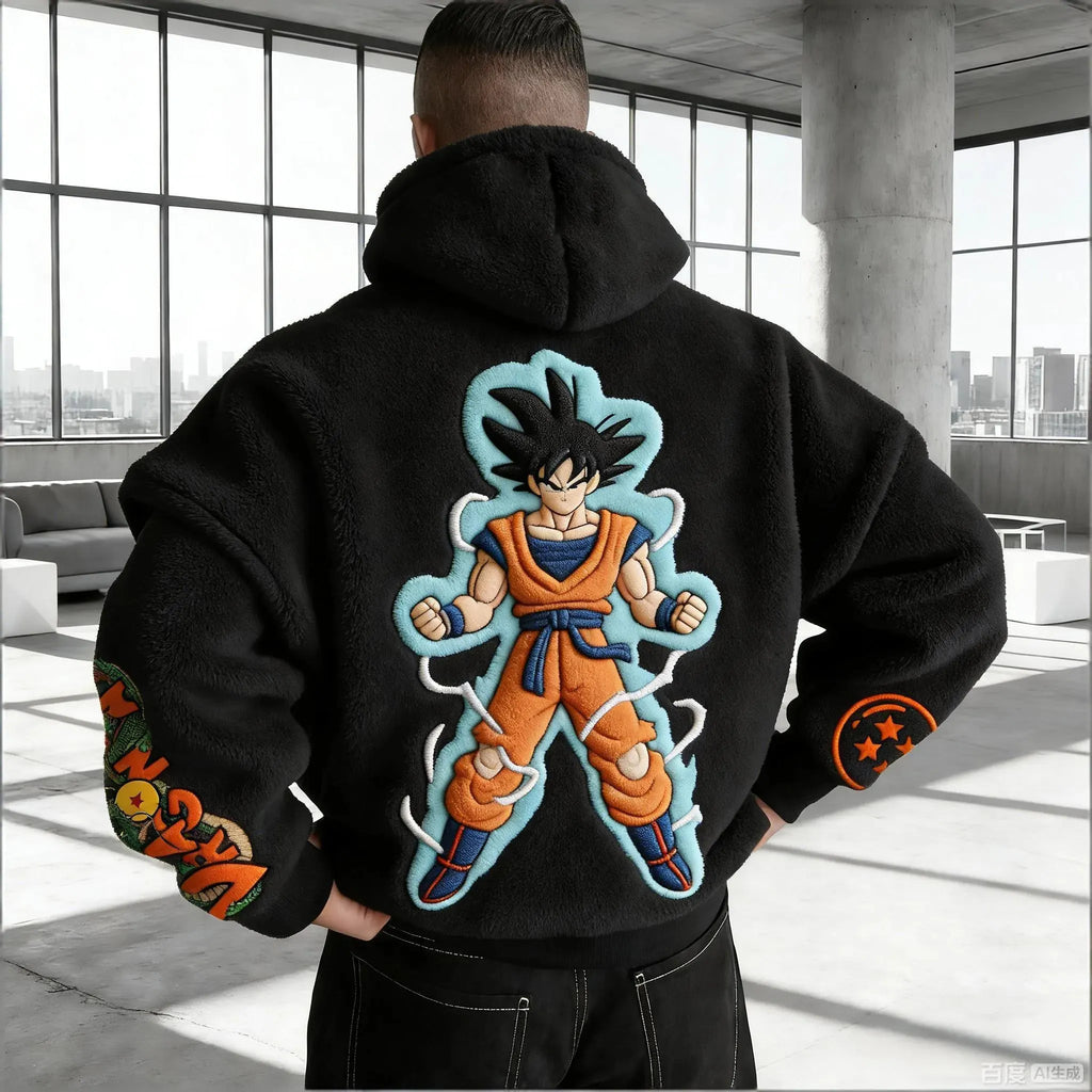 Dragon Ball Color Blocked Plush Hoodie