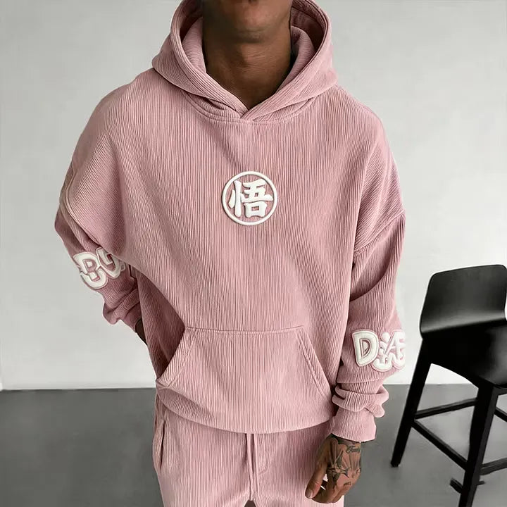 Dragon Ball Unisex Retro Corduroy Hoodie With Anime-style Graphics