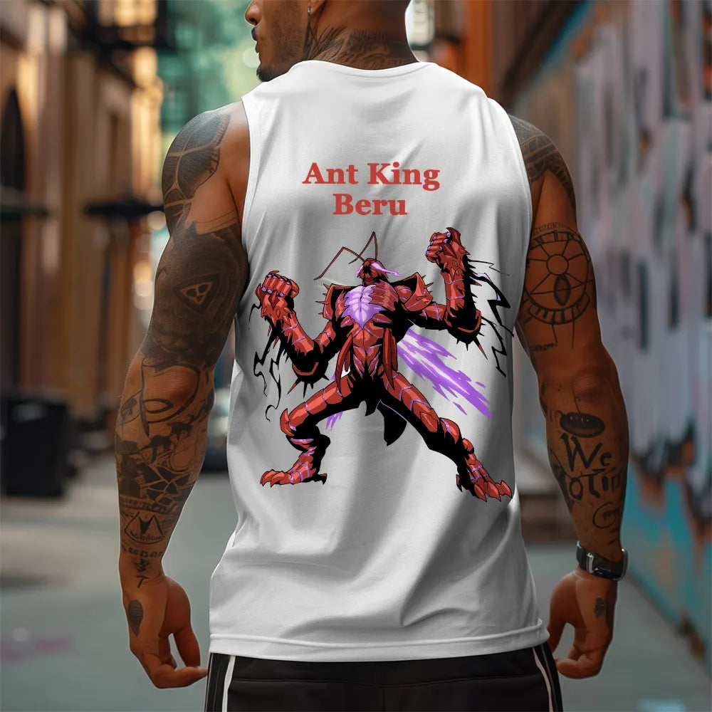 SL-Oversized Anime Print Gym Tank Top