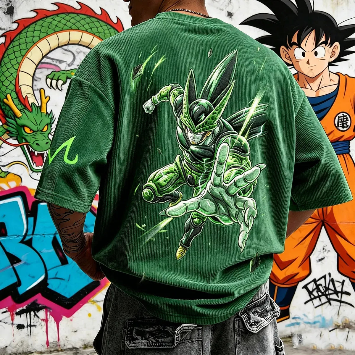 Dragon Ball Unisex Anime Inspired Vintage Corduroy T-Shirt