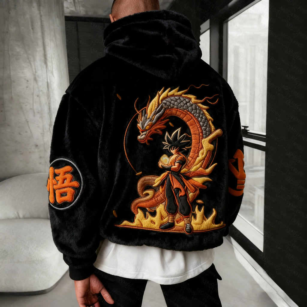 Dragon Ball Color Blocked Plush Hoodie