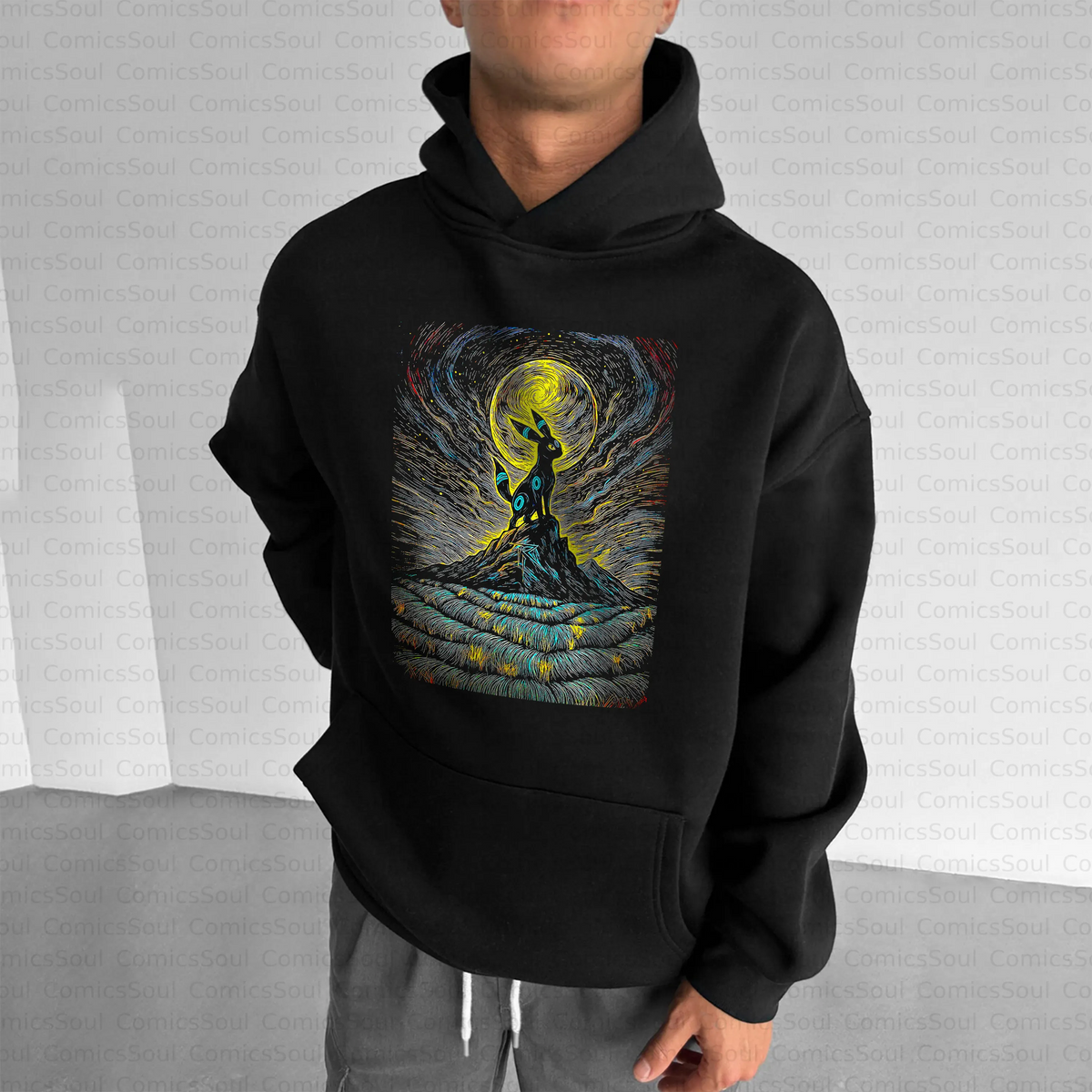 PKM-Unisex Anime Inspired Vintage Plush Hoodie