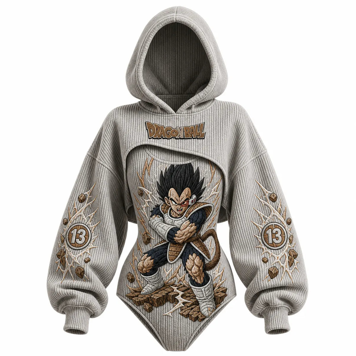 Dragon Ball Women's Anime-Print Hooded Romper Set