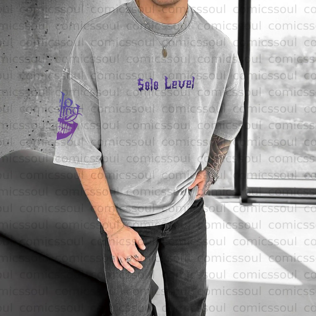 SL-Unisex Anime Inspired Vintage Washed T-Shirt