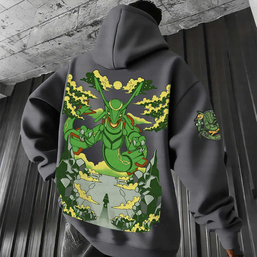 PKM-Unisex Anime Inspired Vintage Plush Hoodie