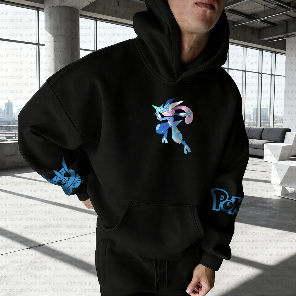 PKM-Unisex Anime Inspired Vintage Plush Hoodie