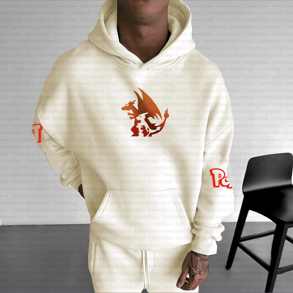 PKM-Unisex Anime Inspired Vintage Plush Hoodie
