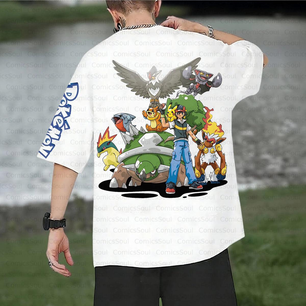 PKM-Unisex Anime Inspired Vintage T-Shirt