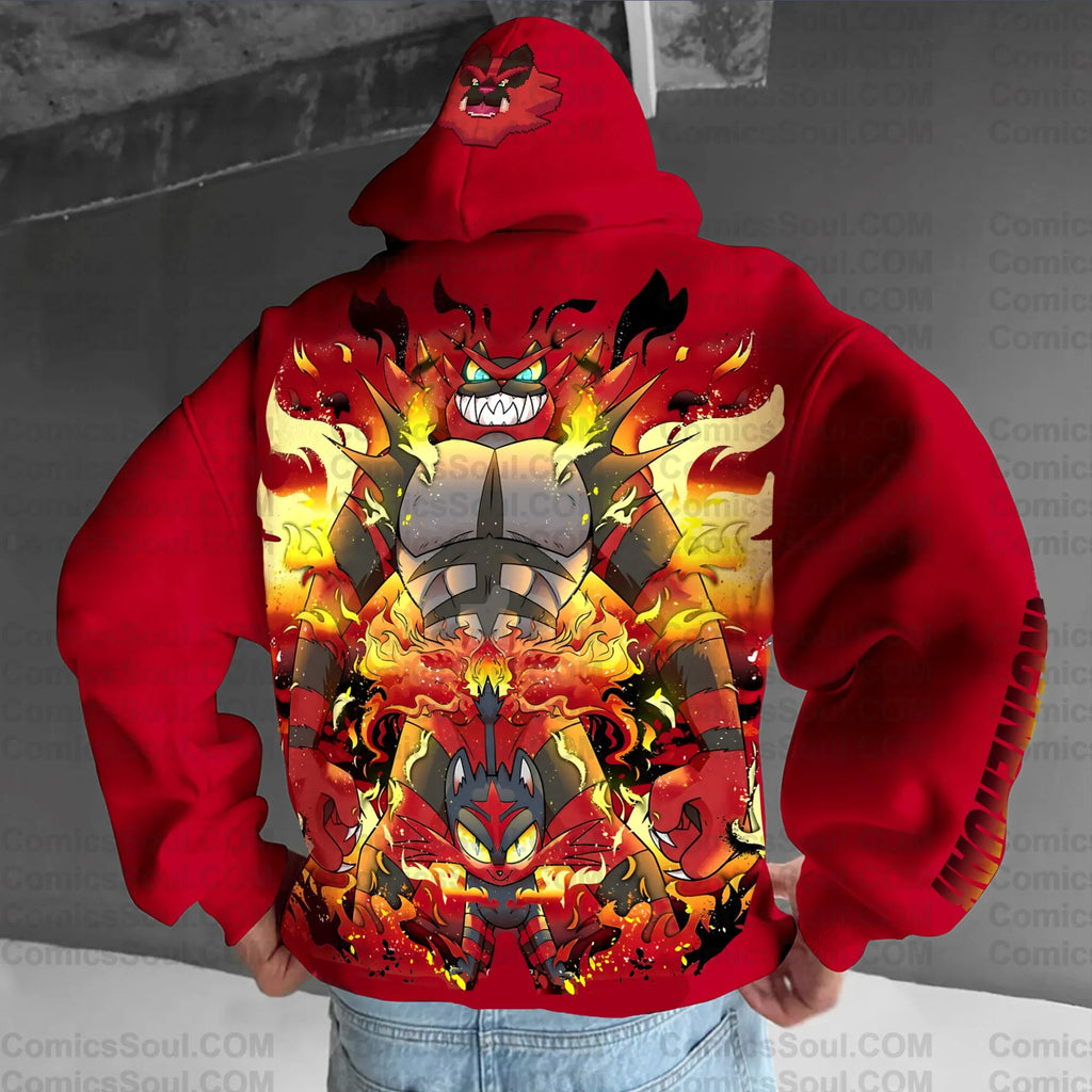 PKM-Unisex Anime Graphic Streetwear Vintage Hoodie