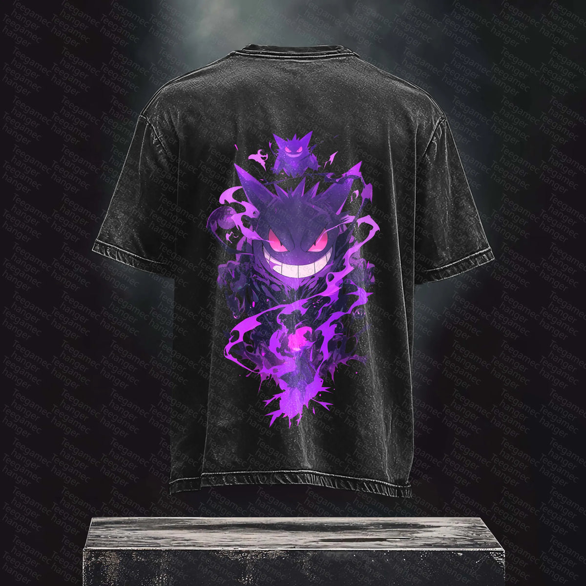PKM-Unisex High Quality Inspired Vintage Washed 3D Direct Injection T-Shirt