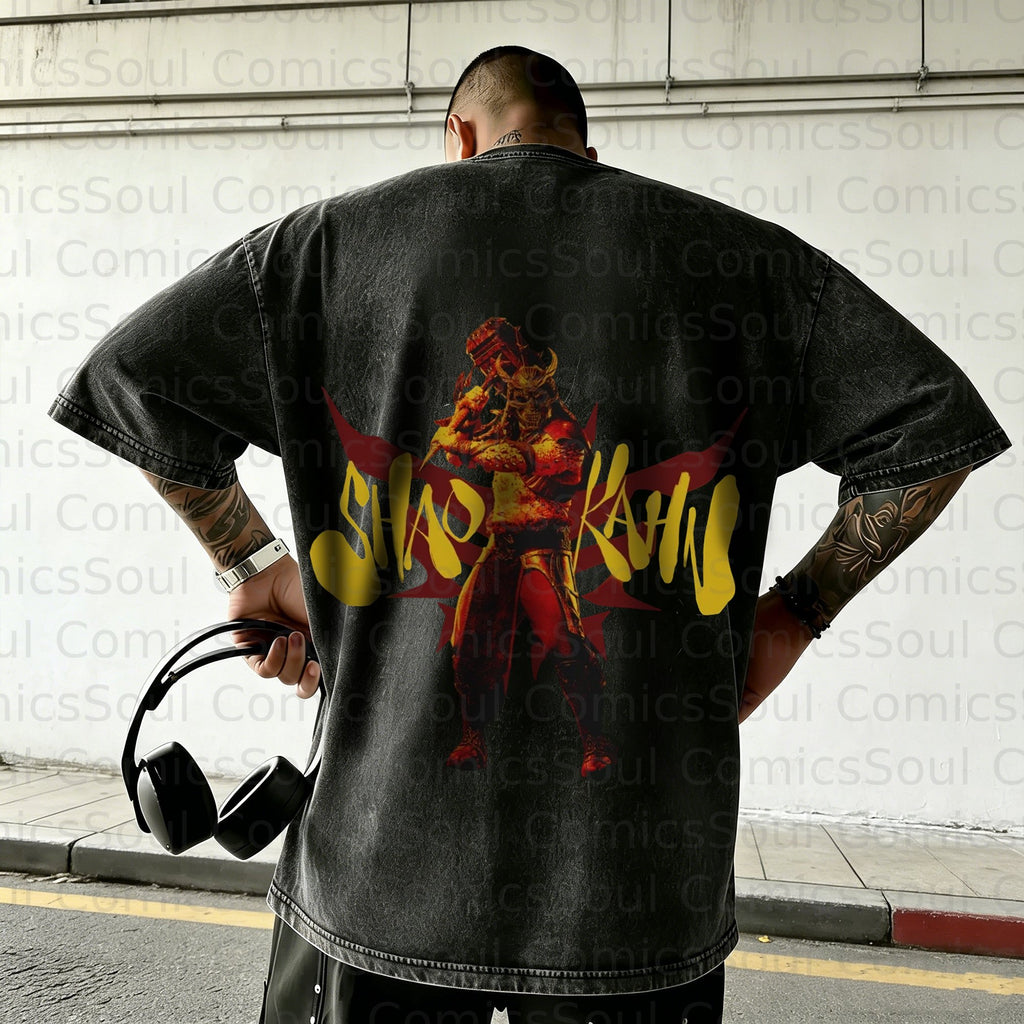 MK-Unisex Anime Inspired Vintage Washed T-Shirt