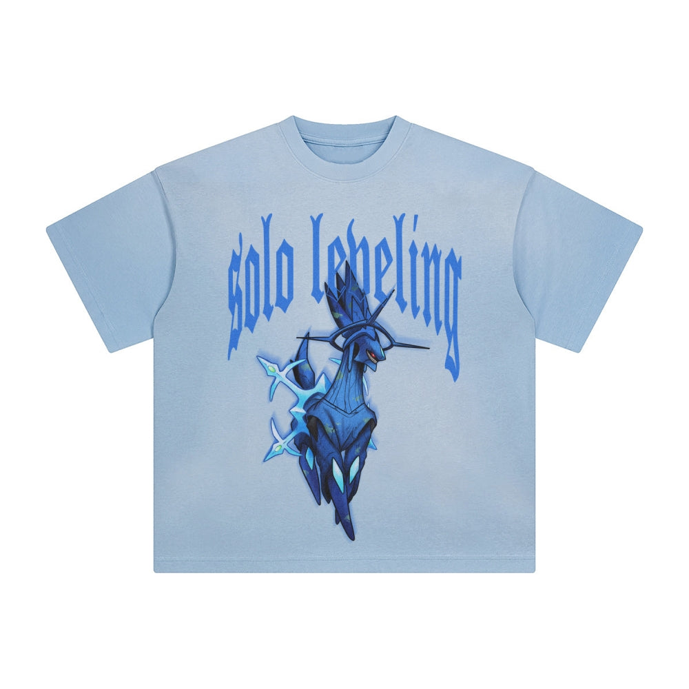 SL-Unisex Anime Inspired Washed  Vintage T-Shirt