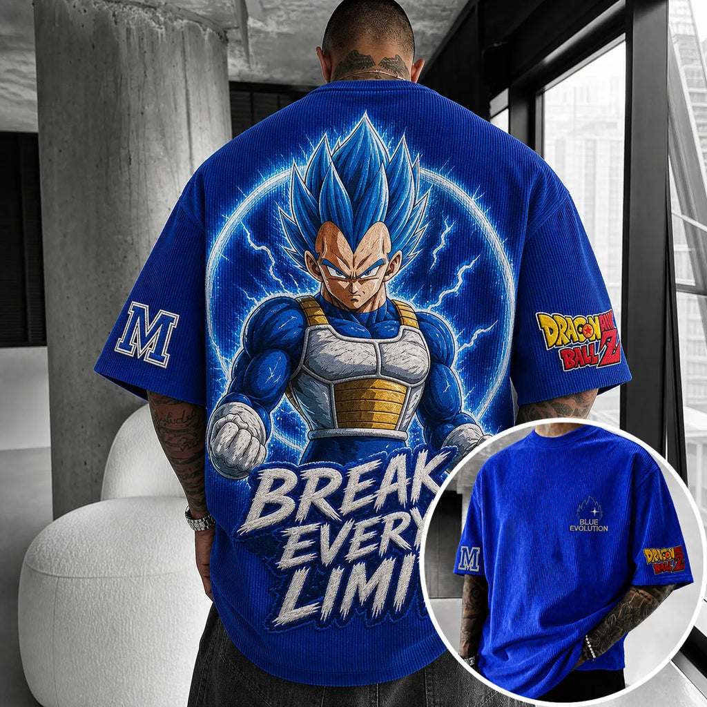 Dragon Ball Unisex Short-Sleeve Corduroy T-Shirt With Anime Print