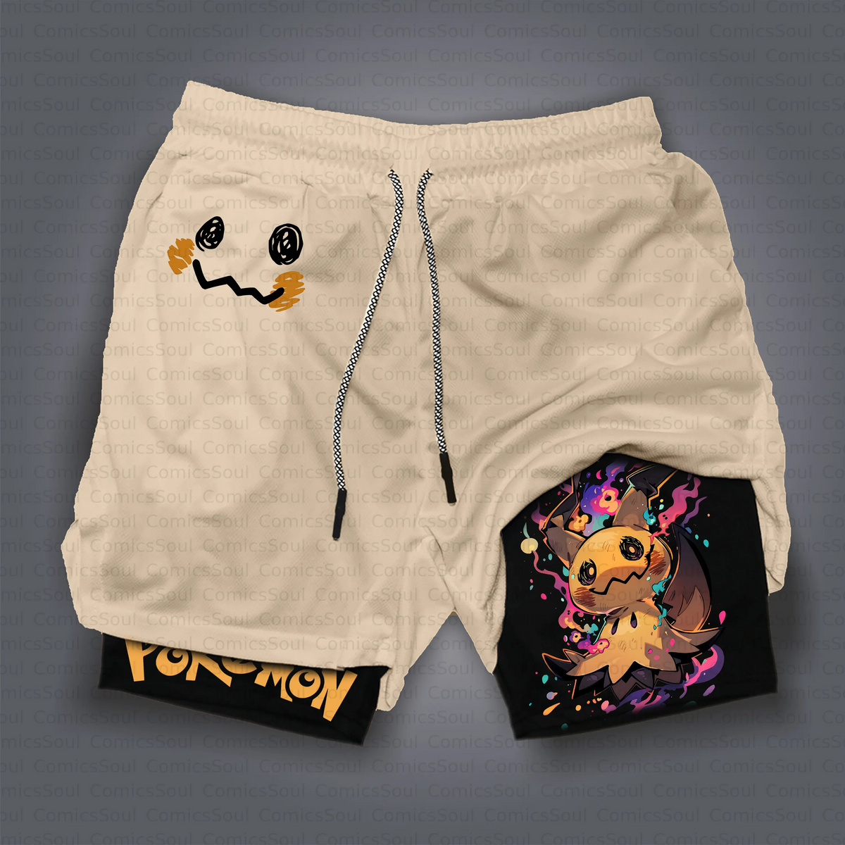 PKM-Unisex Casual Anime Style Shorts