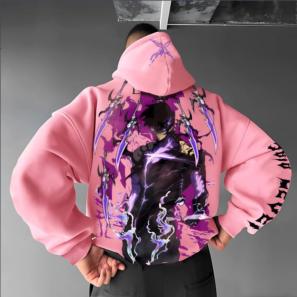 SL-Unisex Anime Graphic Streetwear Vintage Hoodie