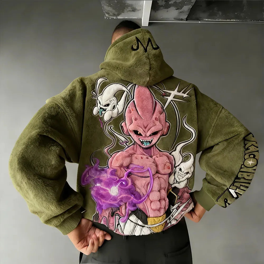 Dragon Ball Color Blocked Plush Hoodie