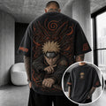 NINDO Unisex Anime-Style Retro Corduroy Oversized T-Shirt