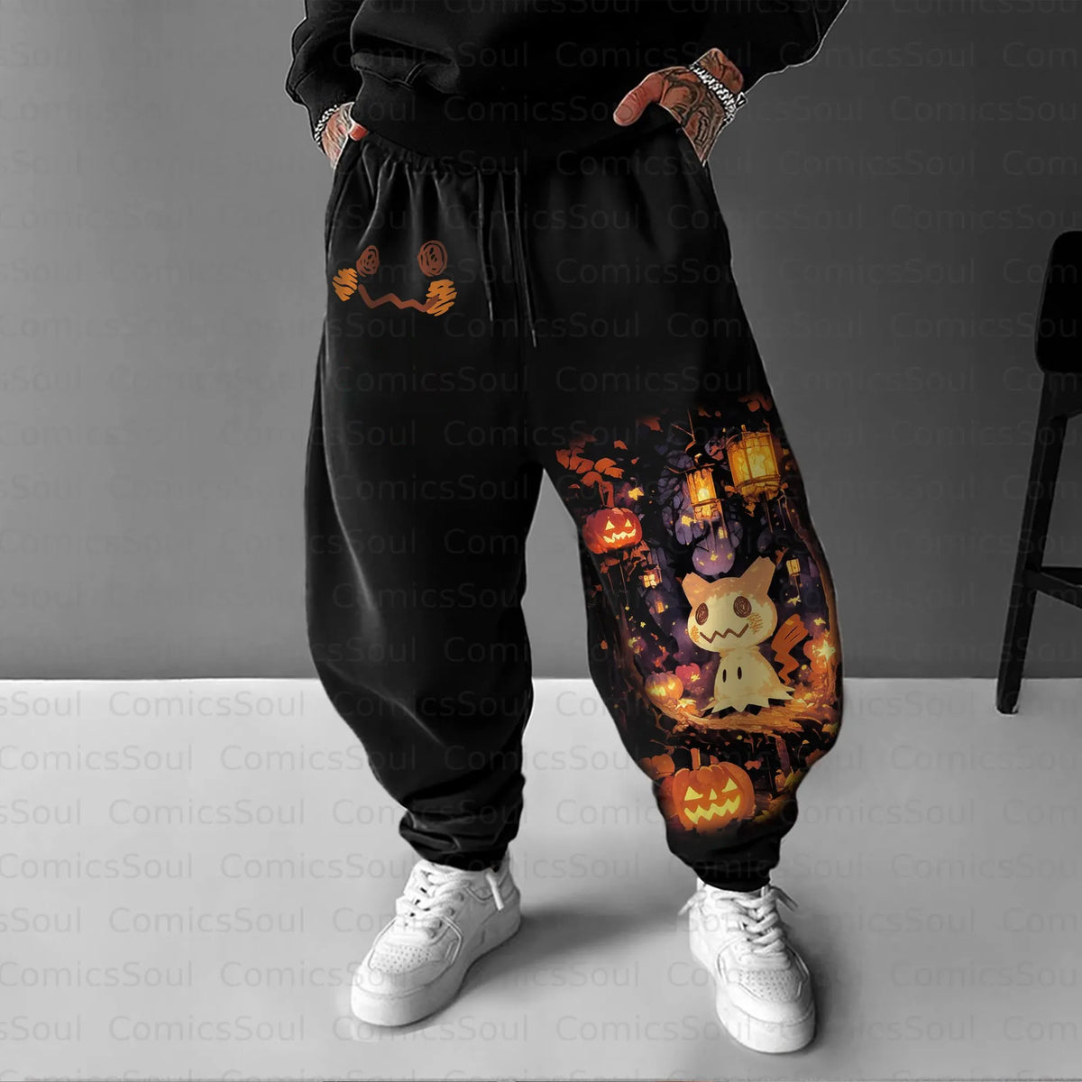 PKM-Unisex Anime Inspired Vintage Pants
