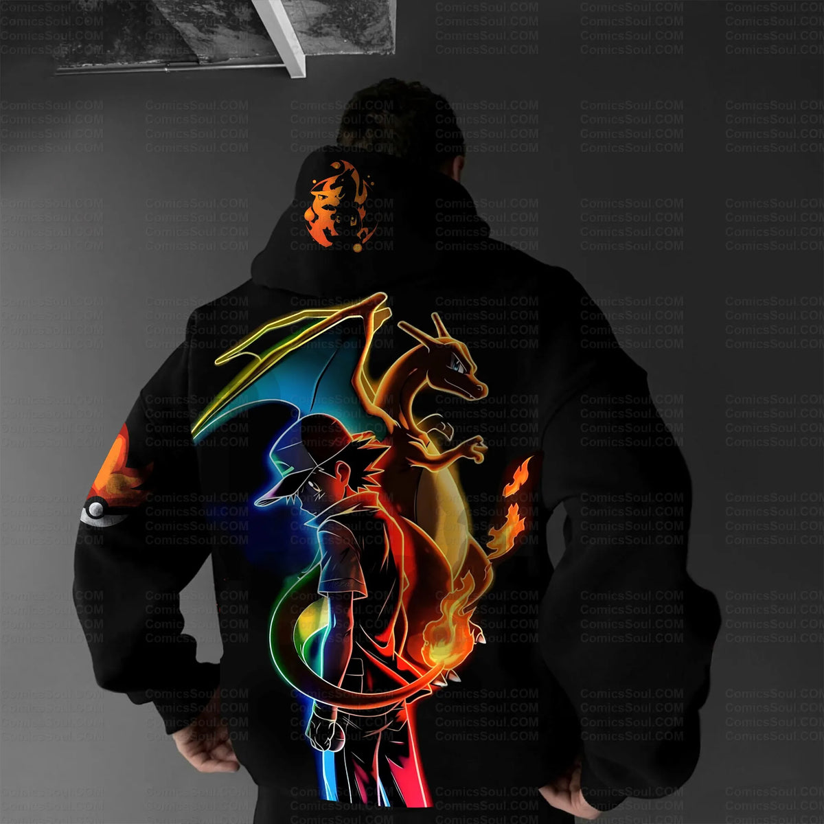PKM-Plus Velvet Unisex Anime Graphic Streetwear Vintage Hoodie