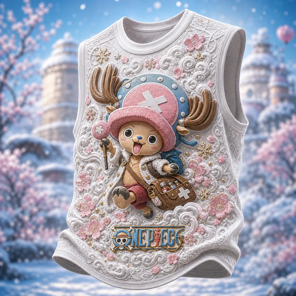 One Piece Pirate Crew Graphic Crew-Neck Tank Top