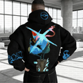 PKM-Unisex Anime Inspired Vintage Plush Hoodie
