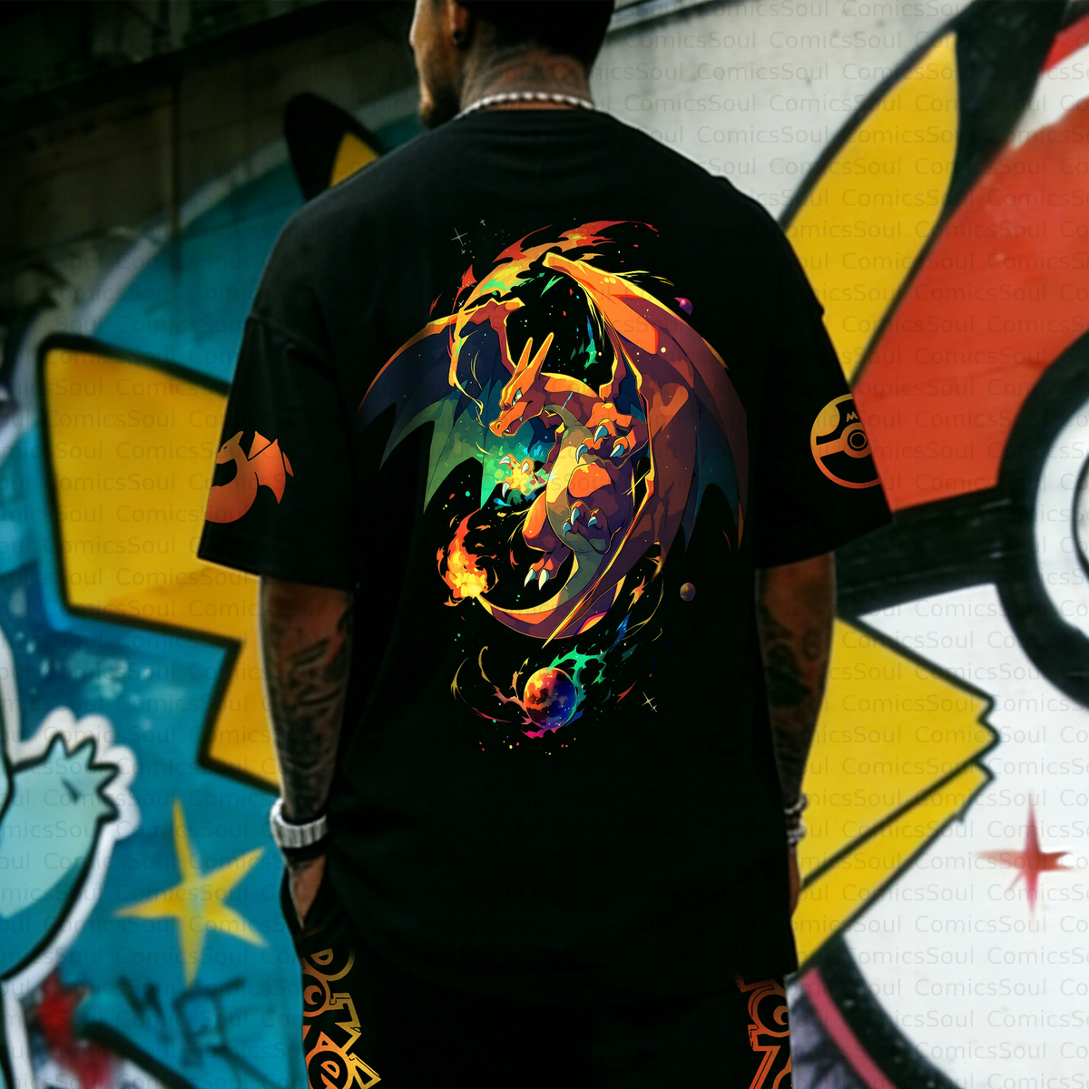 PKM-Unisex Anime Inspired Vintage T-Shirt