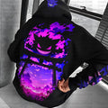 PKM-Unisex Anime Graphic Streetwear Vintage Plush Hoodie| Gengar