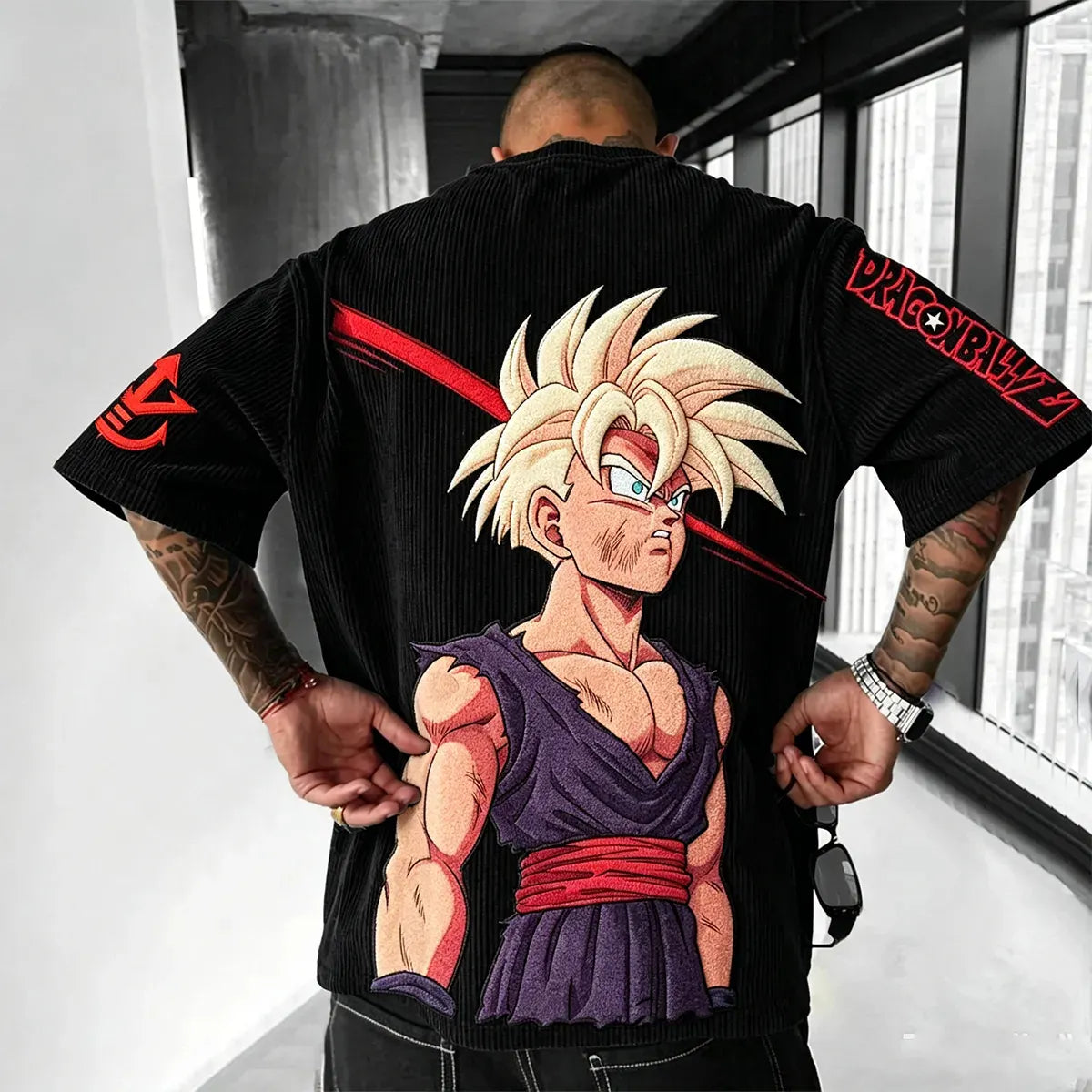 Dragon Ball Unisex Anime Inspired Vintage Corduroy T-Shirt