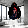 SL-Unisex Anime Graphic Streetwear Wintage Plush Hoodie