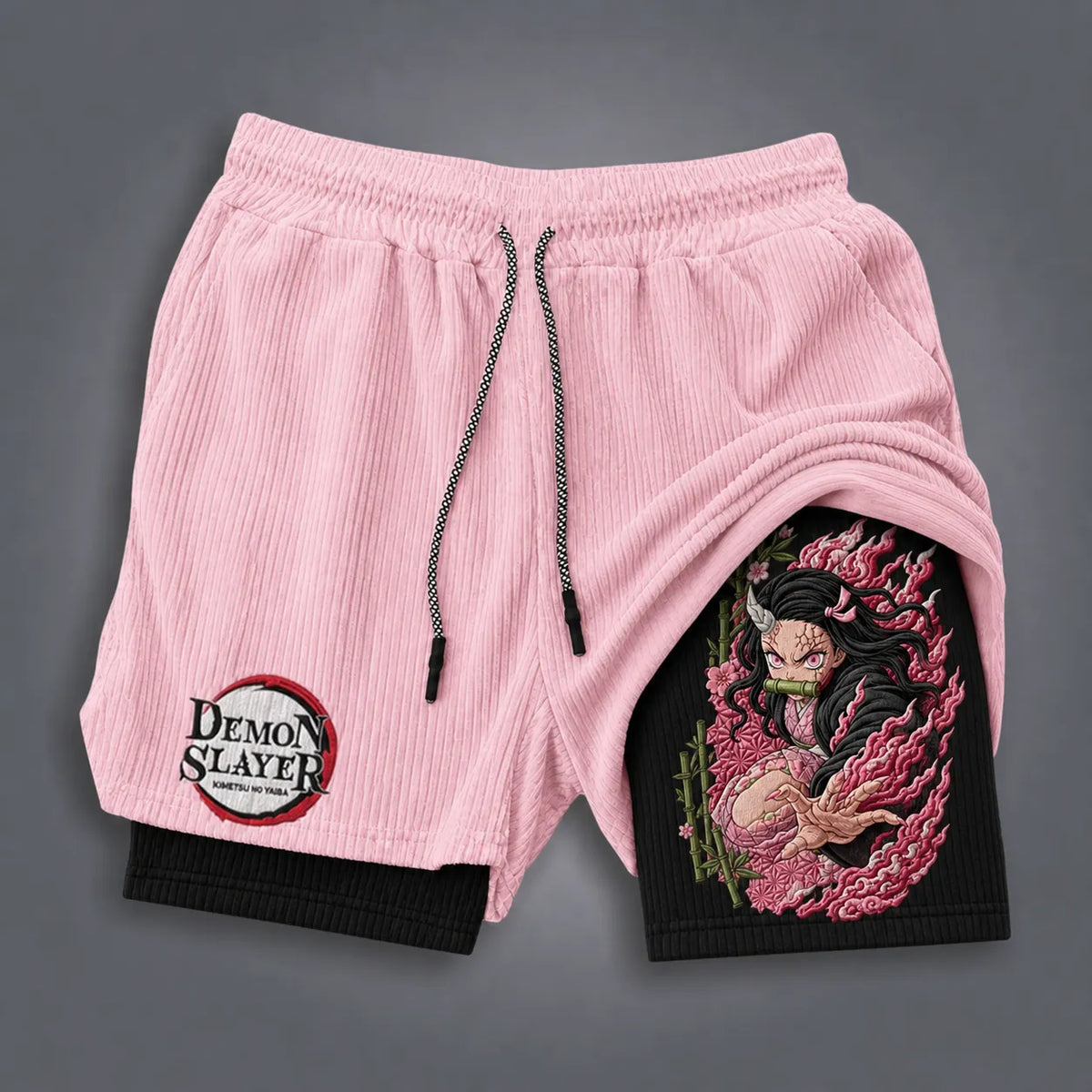 KNY Unisex Double-layer Shorts With Anime Print