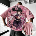 KNY Unisex Anime-Style Retro Corduroy Oversized T-Shirt