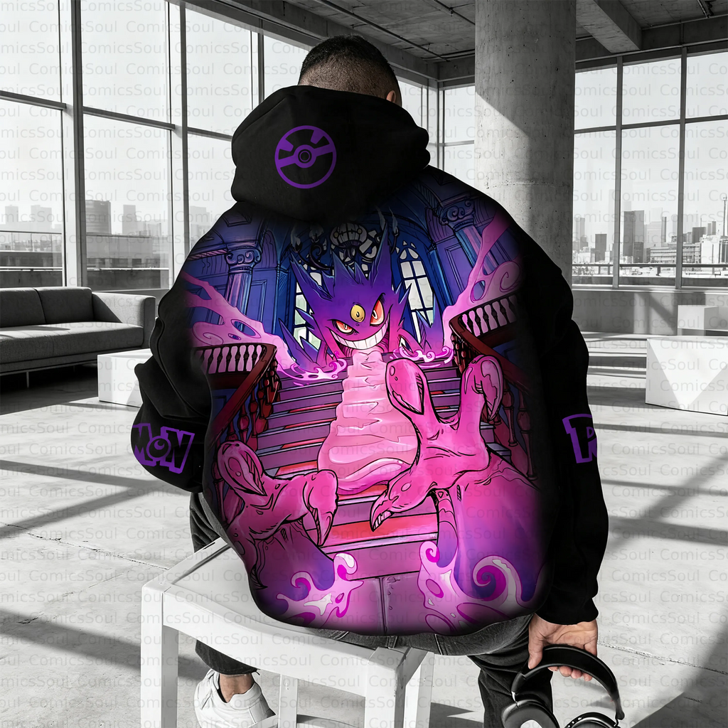 PKM-Unisex Anime Inspired Vintage Plush Hoodie