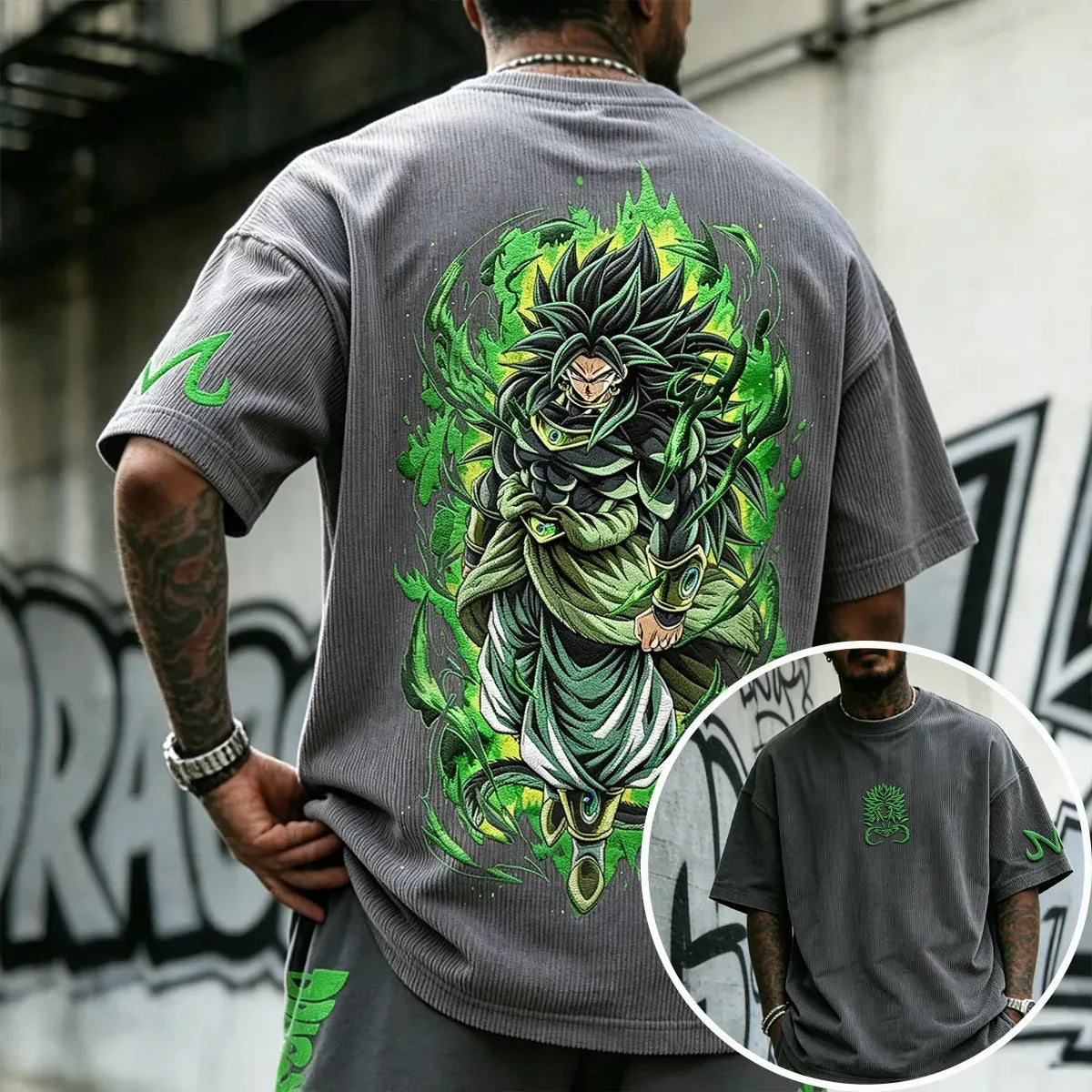 Dragon Ball Unisex Anime Inspired Vintage Corduroy T-Shirt