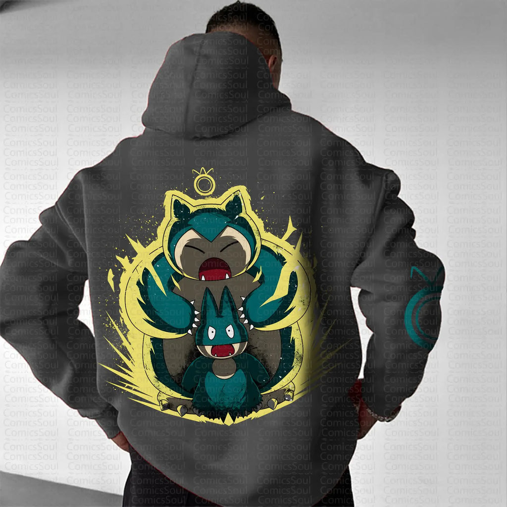 PKM-Unisex Anime Graphic Streetwear Vintage Hoodie