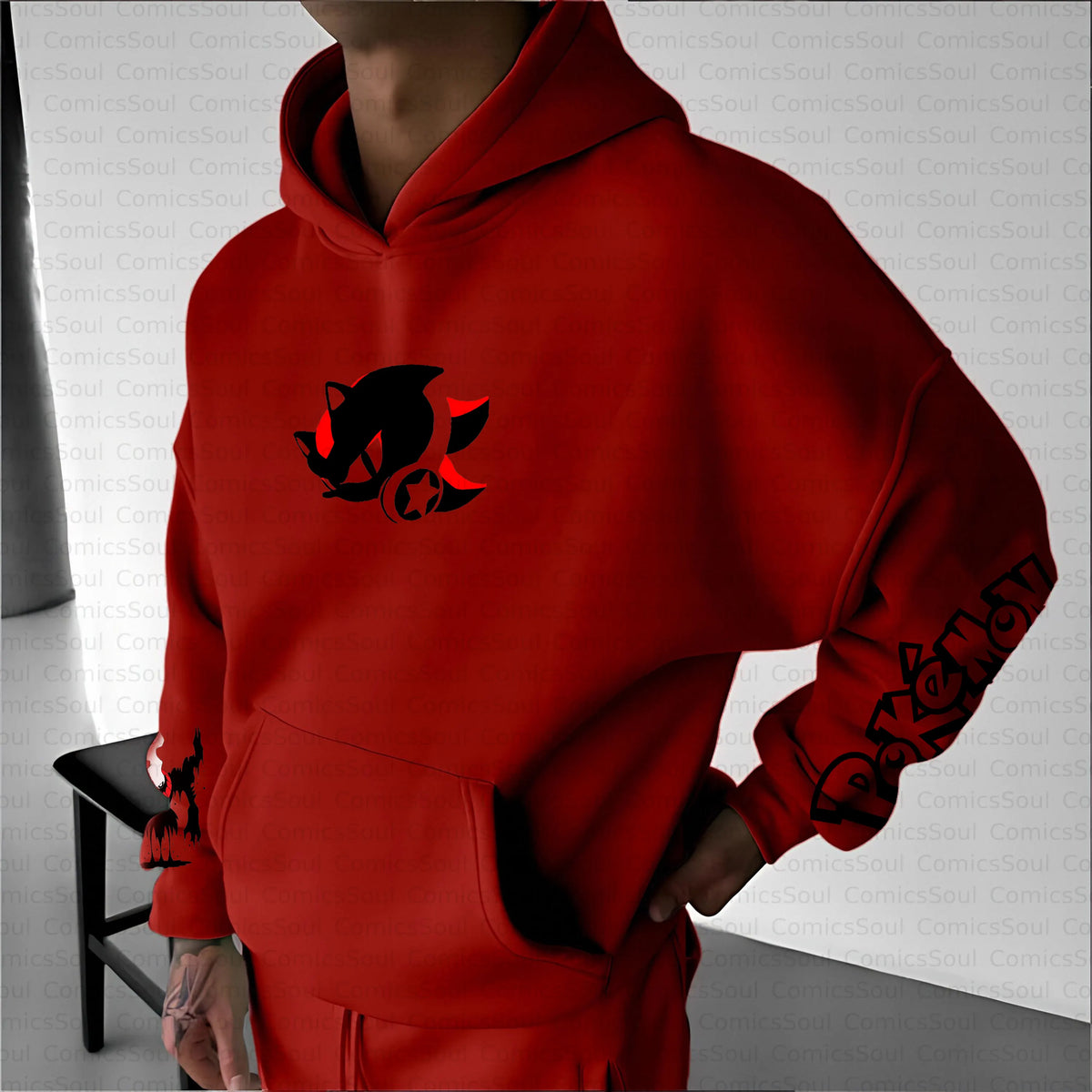 PKM-Unisex Anime Inspired Vintage Plush Hoodie