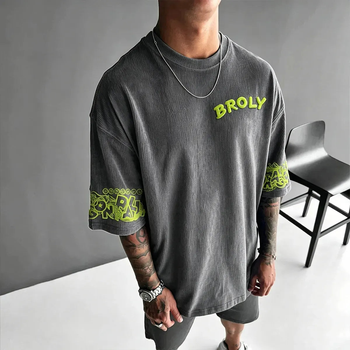 Dragon Ball Unisex Anime Inspired Vintage Corduroy T-Shirt