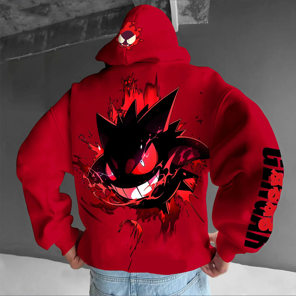 PKM-Unisex Anime Graphic Streetwear Vintage Hoodie